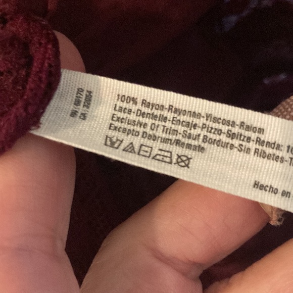 Free People Burgundy Sleeveless Dress Small 0015 NWOT - Picture 5 of 5